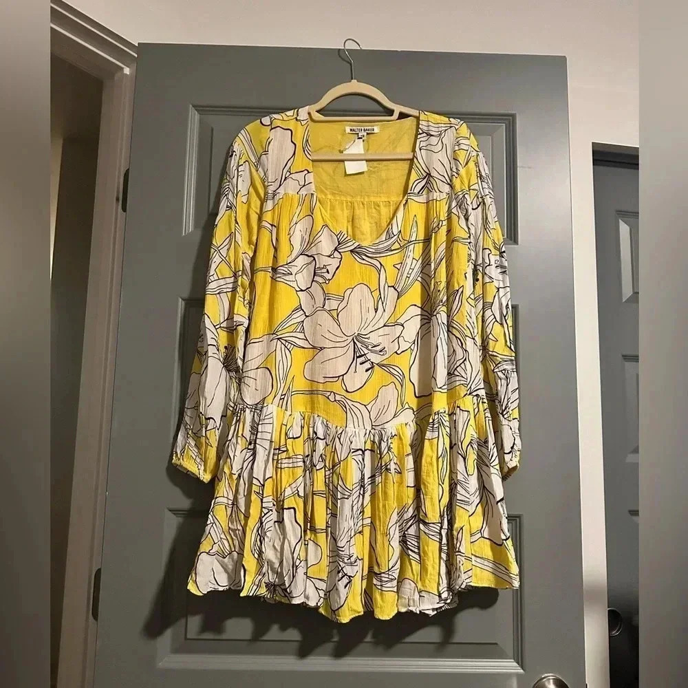 Walter Baker Womens Lilith Dress, Yellow NWT size XS - Picture 3 of 7